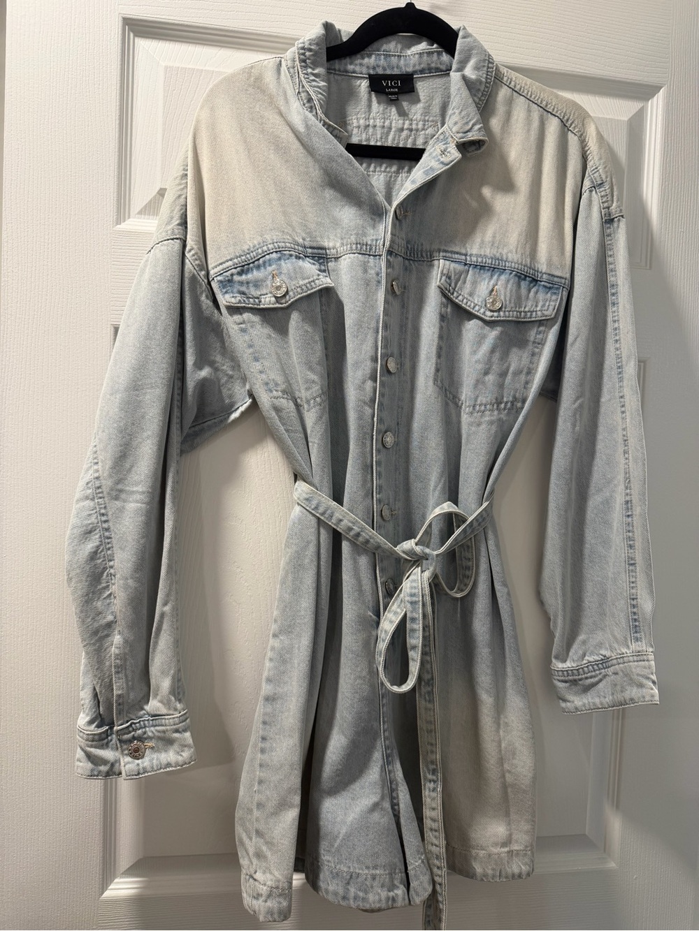 NEW never worn Vici long sleeve denim Romper